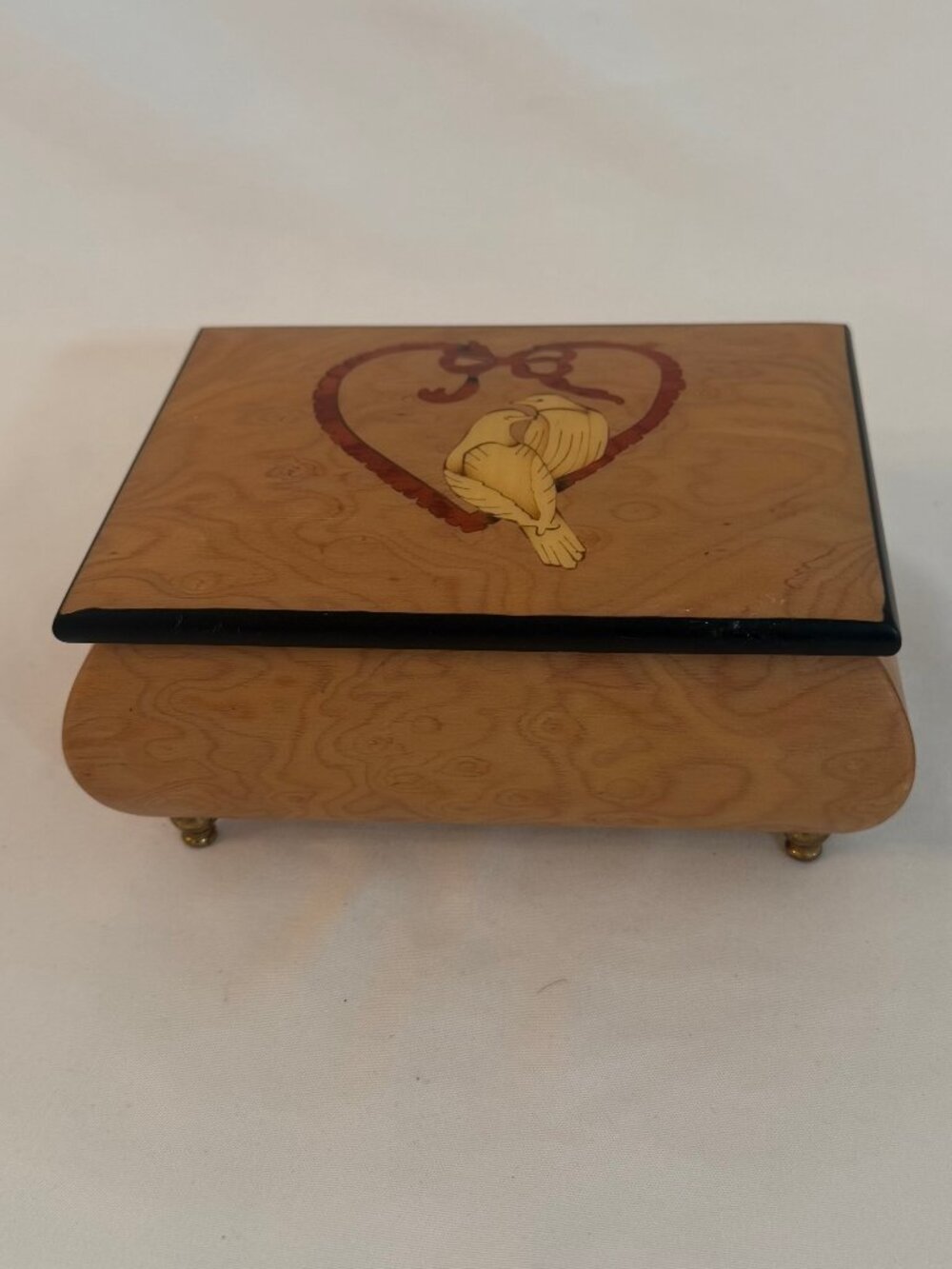 Italian Inlaid Musical Jewelry Box Swiss Made by Reuge Romeo & Juliet Song #4073